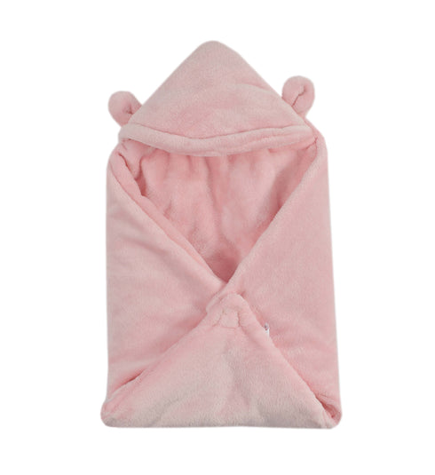Florida All Season Hooded Baby Blanket Swaddler Wrapper Flannel Soft and Comfortable for New Born Babies - Pink